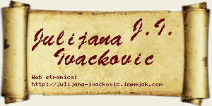 Julijana Ivačković vizit kartica